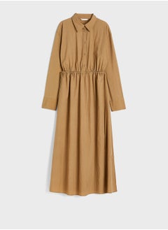 اشتري Drawstring Ruched Waist Shirt Dress في السعودية