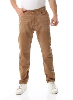 اشتري Straight Leg Gabardine Pants_Beige في مصر