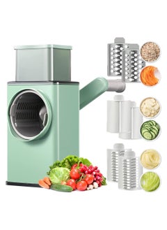 Buy rotary cheese grater with handle, kitchen vegetable slicer, shredder, grinder, easy to clean rotary slicer for peanuts, crackers, fruits, vegetables, nuts, etc. in Saudi Arabia