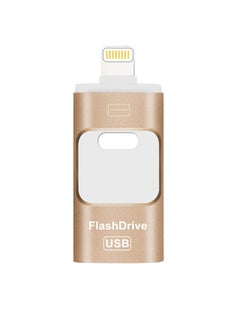 Buy 128GB USB Flash Drive, Shock Proof Durable External USB Flash Drive, Safe And Stable USB Memory Stick, Convenient And Fast I-flash Drive for iphone, (128GB Gold Color) in Saudi Arabia