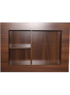 Buy Wooden decorative cover for window air conditioner cover, dark brown color. in Saudi Arabia