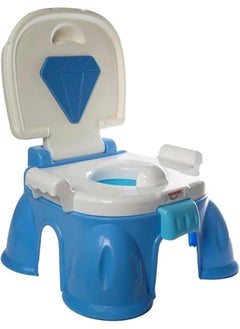 Buy Huanger Different Positions Toilet Seat with Musical Box, and Stickers For Children (Blue and White, 2725607995174, Up To 45kg) in Egypt