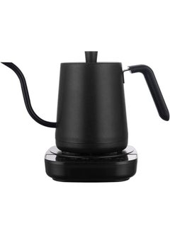 اشتري Electric Gooseneck Kettle, 0.9L Stainless Steel Pour Jug with Variable Temperature Control, 1000W Rapid Heat Coffee Maker with Touch Button, Smart Auto Shutoff (Matte Black) في الامارات