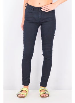 Buy Women Mid Rise Skinny Jeans, Navy in Saudi Arabia