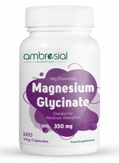 Buy Magnesium Glycinate 350mg High Absorption Magnesium Supplement for Enhanced Muscle and Nerve Function Promotes Optimal Bone Health Tiredness and Fatigue (Pack of 1-120 Capsules) in Saudi Arabia