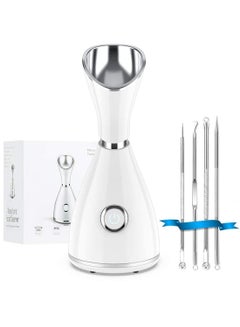Buy Facial Steamer Nano Lonic Face Steamer For Facial Deep Cleaning Home Facial Spa Warm Mist Humidifier Atomizer Sauna Sinuses Unclogs Pores With Blackhead Stainless Steel Kit And Hair Band in Saudi Arabia