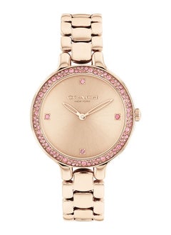 Buy Women Analog Round Shape Gold Wrist Watch 32 mm in UAE