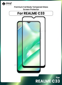 Buy Full Screen Edge to Edge Screen Protector  For Realme C33-Clear/Black in Saudi Arabia