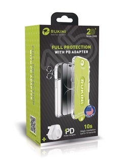 Buy FULL Protection with PD Adapter for iPhone 15 - Ultimate Safety and Performance from RUKINI 6 in 1 in Saudi Arabia