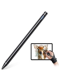 اشتري ESR Active Stylus Pen for Touch Screens, Rechargeable 1.5mm Fine Point Smart Pencil [Compatible for iPhone iPad Samsung Phone &Tablets (iOS/Android)] Black في السعودية