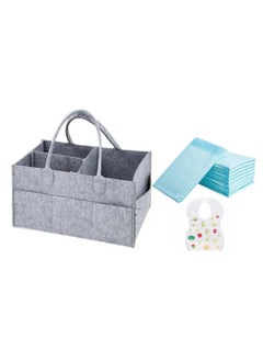 Buy Combos Changing Mat 10Pcs Caddy Diaper Bag Organizer Disposable Bibs 10Pcs in UAE