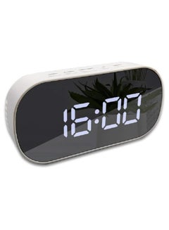 Buy Cotchear LED Digital Mirror Alarm Clock Mirror LED Luminous Alarm Clocks Desk Table Office Home Decor Snooze Clocks Thermometer Time Display (Ellipse) in Egypt