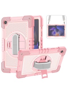 Buy Compatible with Samsung Galaxy Tab A9 Plus 11 Inch 2023 Cover, Light Weight Rugged Case with Hand Strap Kickstand and Shoulder Straps For Tab A9+ (Rose Gold) in UAE