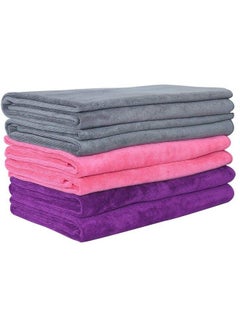 اشتري Microfiber Cotton Quick Dry Travel Napkin Towels 3 Pack (Random Colors) في السعودية