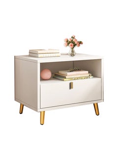 Buy European-style Light Luxury Bedside Table With Drawers 40*40*53cm in Saudi Arabia