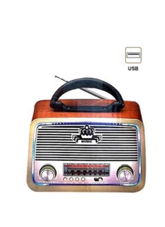 Buy USB Radio DLC32213 Gold Brown Black in Saudi Arabia