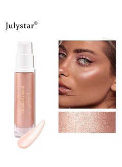 اشتري Face Body Luminizer, Liquid Highlighter Makeup, Face Body Shimmer Glow Illuminator, Bronzer Smooth Shine Shimmer Liquid Foundation, Waterproof Moisturizing Body Highlighter (Rose #02) في السعودية