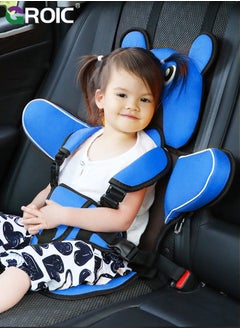 Buy Auto Child Safety Seat Simple Car Portable Seat Belt, Foldable Car Seat Booster Seat for Car Protection, Travel Car Seat Accessories for Kids,Car Seat for Golf Cart(Blue) in UAE