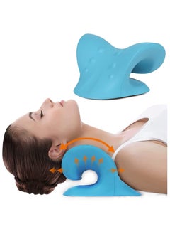 Buy QShop®️ Neck Pain Relief Neck Stretcher, Neck and Shoulder Relaxation, Orthopedic Pillow, Cervical Traction Pillow for TMJ Headache Relief, Muscle Tension and Spinal Alignment, Memory Foam in Egypt