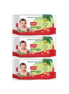 Buy Paraben Free Extra Thick Baby Wipes With Aloe Vera (72 Wipes;Pack Pack Of 3) in Saudi Arabia