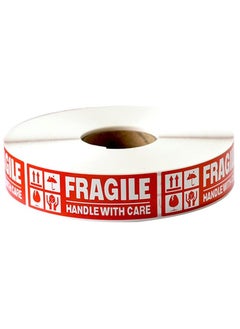 اشتري 1000pcs Fragile Stickers (3 x 1 inch) Self Adhesive, Small Handle With Care Warning Labels for Shipping and Moving (1 Roll) في الامارات