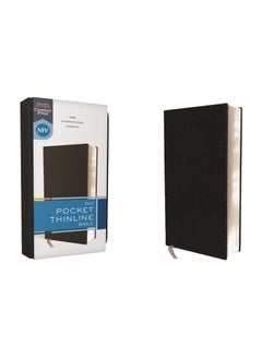 اشتري NIV, Pocket Thinline Bible, Bonded Leather, Black, Red Letter, Comfort Print في الامارات