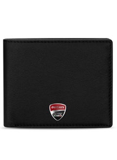 Buy Ducati Corse Lucca Black Genuine Leather Wallet For Men - DTLGW2201001 in Saudi Arabia