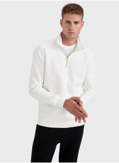 Buy Zippered Knitted Sweatshirt in Saudi Arabia