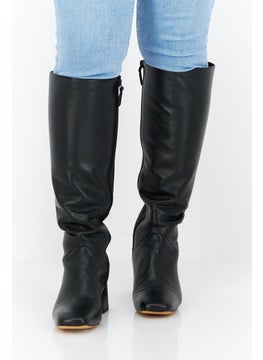 Buy Women Kendra Zipper Closure Knee-length Boots, Black in UAE