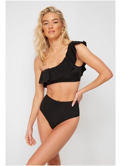 Buy Black One Shoulder Ruffle Bikini Top TBESS21BU0039 in Egypt