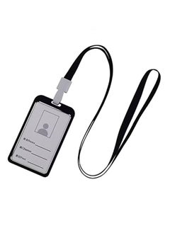 Buy ORiTi Vertical Style Lanyard ID Card Holder Black in UAE