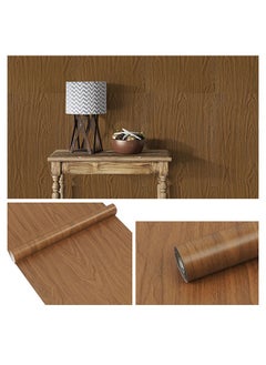 Buy Imitation Wood Grain Pattern Self-Adhesive Wallpaper 1000x45cm in UAE