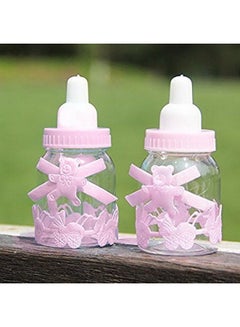 اشتري Pink Baby Shower Favor Candy Bottles Gift Set (Set Of 12) Baby Shower Gift Candy Bottles Gift Sets في السعودية