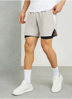 Buy Side Striped Panel 2in1 Running Shorts in Saudi Arabia