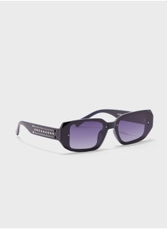 اشتري Polarized Rectangular Len Sunglasses With Stud Arm في الامارات