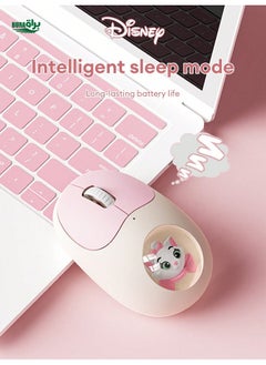 Buy Disney QS-MS02 Marie Cat & Wireless Mouse, Cute Design, Low Sound, Rechargeable 2.4G/Wireless Dual Mode With Sleep Mode For Power Saving, Suitable For Laptop & Desktop Computer, Applicable For Gaming in Saudi Arabia