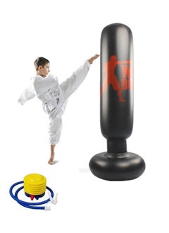 Buy Punching Bag For Kids,Inflatable Punching Bag With Stand,Kids Free Standing Boxing Bag For Karate,For Practicing Karate, Taekwondo, De-stress Boxing Bag,With Air Pump Kids Boxing Set(160cm) in UAE