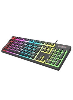 اشتري L200 RGB Keyboard 104-Key Wired Gaming Keyboard Backlit Led Keyboard Mechanical Keyboard RGB Backlit Gaming Keyboard USB Wired with ABS Pudding Keycaps for PC-connected TV في السعودية