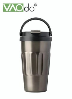 Buy Stainless Steel Thermos Mug Cold and Heat Preservation with Handle Suitable for Home Office Travel Coffee Mug in Saudi Arabia