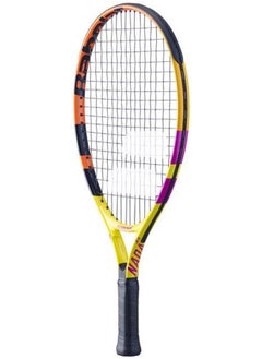 Buy Pure Aero Nadal 180gm JUNIOR 19 STRUNG With Cover Yellow Orange Purple Tennis Racket in Saudi Arabia