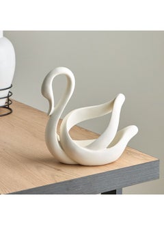 Buy Wren Polyresin Abstract Swan Decorative Accent 22 x 22 x 9.5 cm in Saudi Arabia