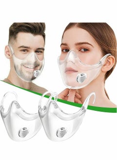 اشتري Reusable 3D Clear Face_Mask, Clear Face Shield with Breathing Valve في الامارات