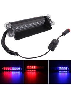 Buy 8W 800LM 8-LED Light 3-Modes Adjustable Angle Car Strobe Flash Dash Emergency Light Warning Lamp With Suckers in Saudi Arabia