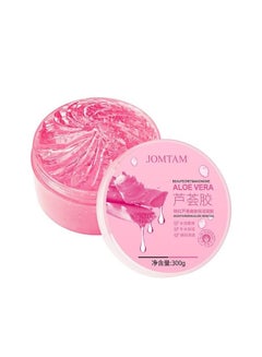Buy Pink Aloe Vera Gel for Face and Body, Natural Moisturizing and Soothing Gel 300ml - 98% Pink Aloe Aqua Gel, Sunburn Relief, Soothe and Hydrate Moisturizer. in UAE