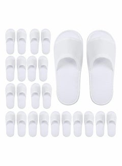 Buy Disposable Spa Slippers, Closed Toe White Slippers Spa Hotel Guest Slippers for Girls Women and Men, 12 Pairs in UAE
