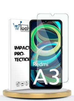 اشتري واقي شاشة من الزجاج المقسى من سلسلة بريميوم بحواف منحنية 9H 2.5D لهاتف Xiaomi Redmi A3 4G 2024 شفاف في الامارات