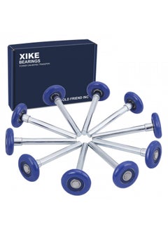 Buy XiKe 10 Pack Blue 2" Nylon Garage Door Roller 4" Stem, Quiet/Durable and High Load, Use 6200-2RS Double Seals Precision Bearings. in UAE