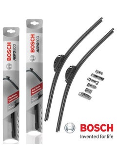 اشتري Aeroeco Front Window Wiper Blades Driver Side And Passenger side For Mitsubishi Montero Aug. 2009 - 2022 في الامارات