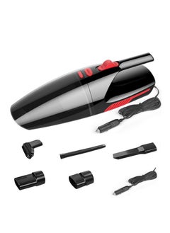 اشتري 12V DC Auto Dustbuster Handheld Car Vacuum with 6 Pieces Accessories for Car, Red/Grey في الامارات