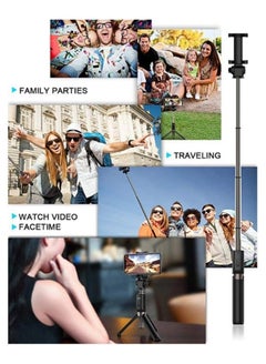 Buy Selfie Stick Tripod with Dual LED Light and Remote, 49 inch Extendable Phone Tripod for Video Recording in UAE